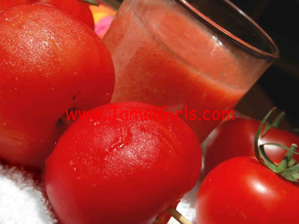 خلطات الطماطم او البندورة للبشرة