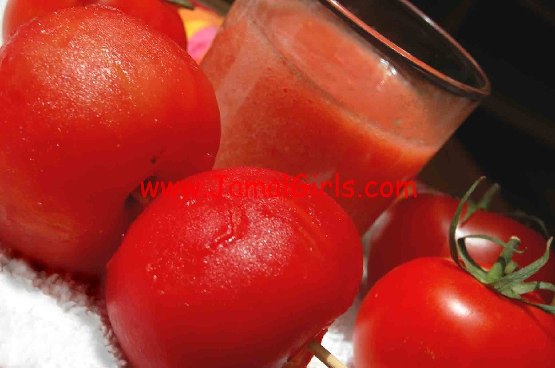 ماسكات البندورة او الطماطم لتقليص المسامات